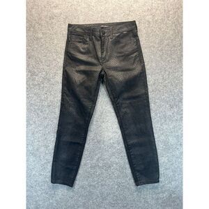 Mavi Jeans Women's‎ 27x27 Tess High Rise Skinny Snakeskin Print Black Pants